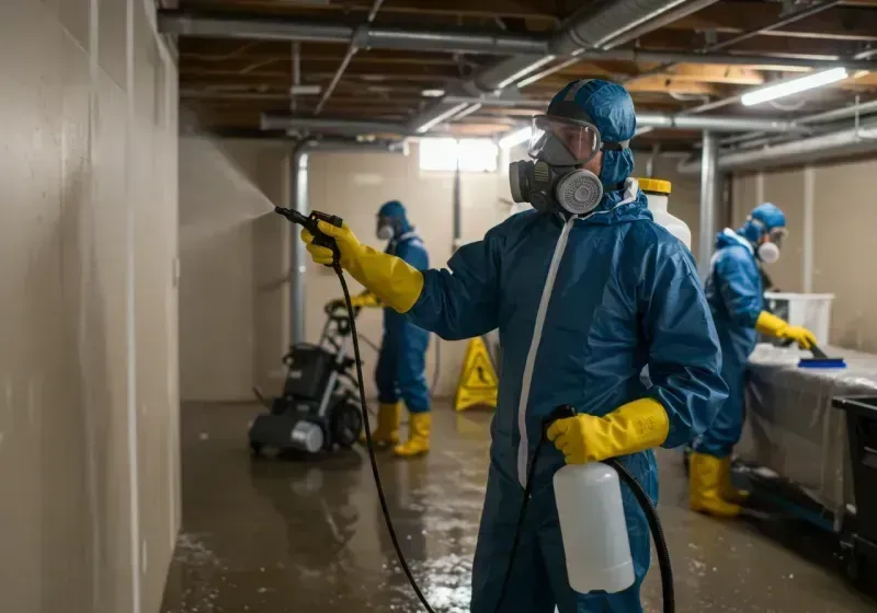 Basement Sanitization and Antimicrobial Treatment process in Junction, UT