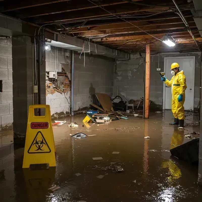 Flooded Basement Electrical Hazard in Junction, UT Property